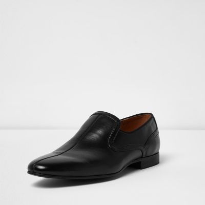 Black smart slip on shoes